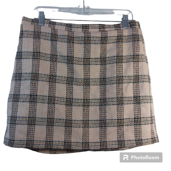 Wild Fable Pink Plaid Mini Skirt Clueless Academia Size L - Picture 1 of 8